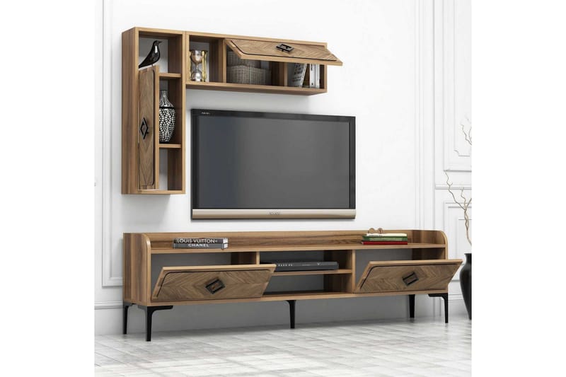 TV-Möbelset Amtorp 180 cm - Brun - Möbler - TV- & Mediamöbler - TV-möbelset