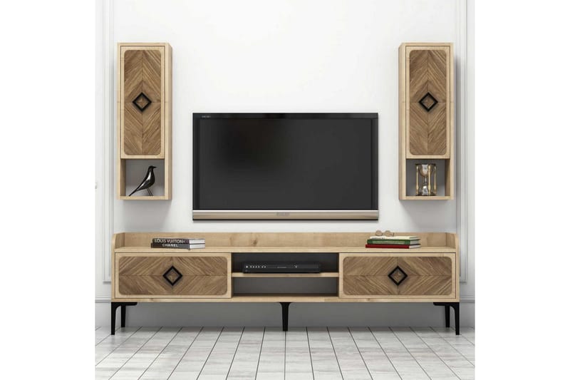 TV-Möbelset Amtorp 180 cm - Brun/Ek - Möbler - TV- & Mediamöbler - TV-möbelset