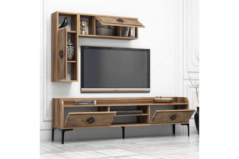 TV-Möbelset Amtorp 180 cm - Mörkbrun - Möbler - TV- & Mediamöbler - TV-möbelset