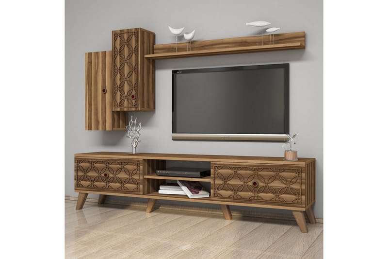 TV-Möbelset Amtorp 180 cm - Mörkbrun - Möbler - TV- & Mediamöbler - TV-möbelset