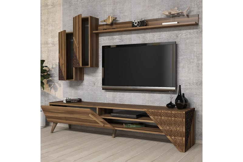 TV-Möbelset Amtorp 180 cm - Mörkbrun - Möbler - TV- & Mediamöbler - TV-möbelset