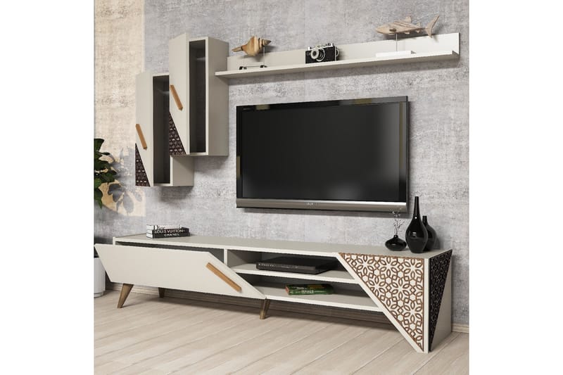 TV-Möbelset Amtorp 180 cm - Vit - Möbler - TV- & Mediamöbler - TV-möbelset