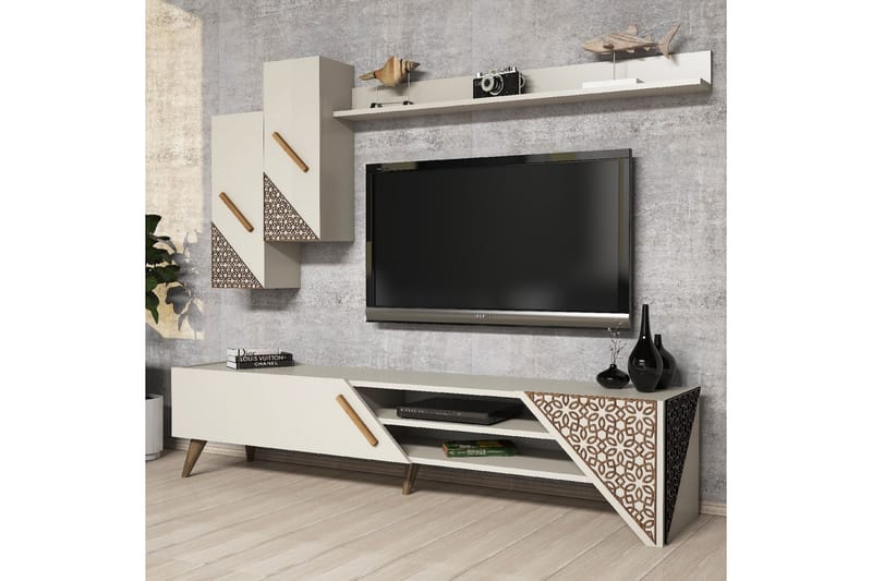 TV-Möbelset Amtorp 180 cm - Vit - Möbler - TV- & Mediamöbler - TV-möbelset