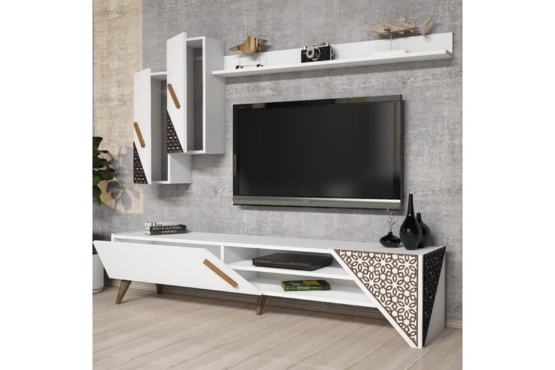 TV-Möbelset Amtorp 180 cm - Vit - Möbler - TV- & Mediamöbler - TV-möbelset