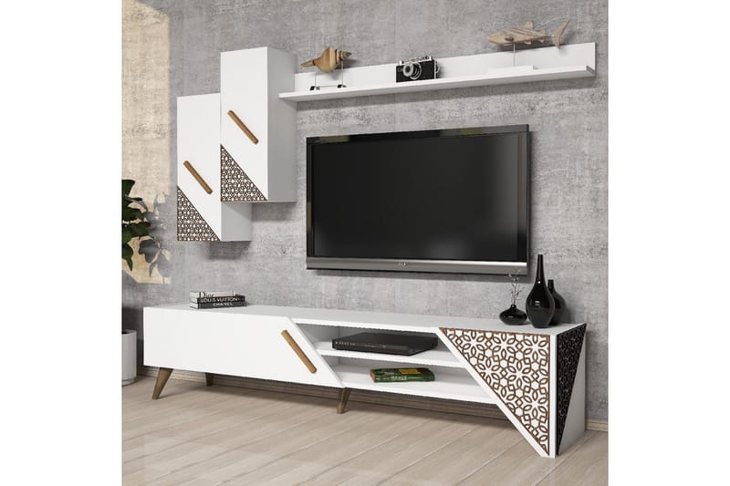 TV-Möbelset Amtorp 180 cm - Vit - Möbler - TV- & Mediamöbler - TV-möbelset