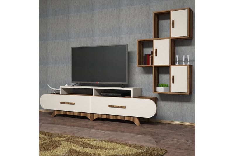 TV-Möbelset Amtorp 205 cm - Brun - Möbler - TV- & Mediamöbler - TV-möbelset