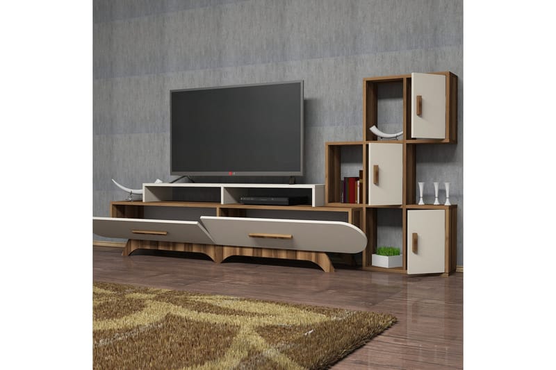 TV-Möbelset Amtorp 205 cm - Brun - Möbler - TV- & Mediamöbler - TV-möbelset