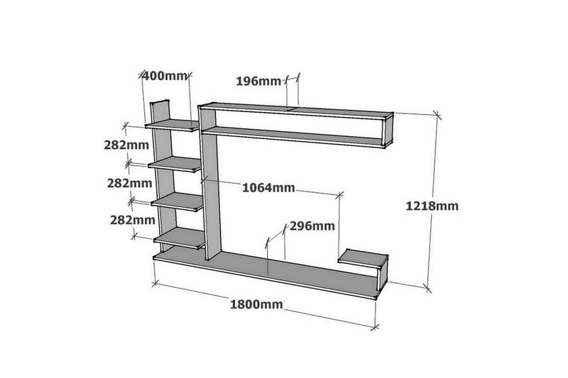 Tv-möbelset Violaceae 180x121,8 cm - Blå - Möbler - TV- & Mediamöbler - TV-möbelset