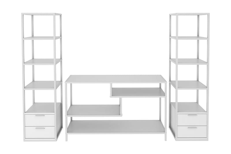 Tv-möbelset Zakkum 198x160 cm - Vit - Möbler - TV- & Mediamöbler - TV-möbelset