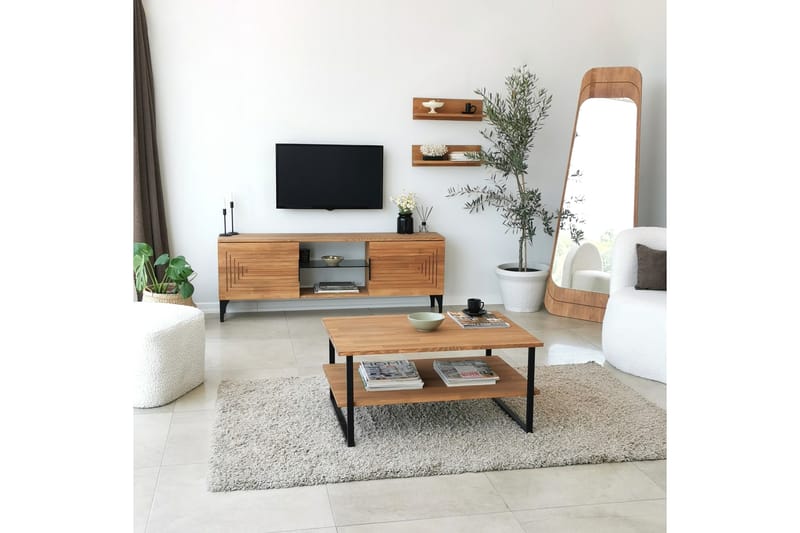 Tv-möbelset Zakkum 50x15 cm - Brun - Möbler - TV- & Mediamöbler - TV-möbelset