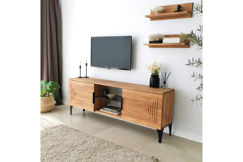 Tv-möbelset Zakkum 50x15 cm - Brun - Möbler - TV- & Mediamöbler - TV-möbelset