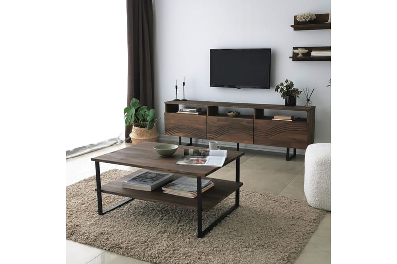 Tv-möbelset Zakkum 50x15 cm - Brun - Möbler - TV- & Mediamöbler - TV-möbelset