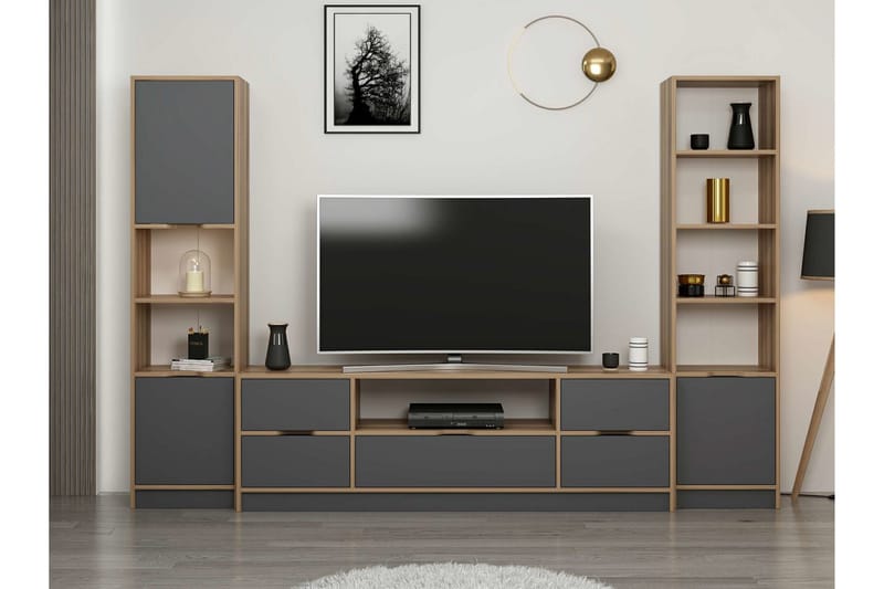 Tv-skåp Munna 180 cm - Antracit - Möbler - TV- & Mediamöbler - TV-skåp