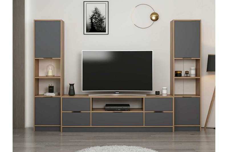 Tv-skåp Munna 180 cm - Antracit - Möbler - TV- & Mediamöbler - TV-skåp