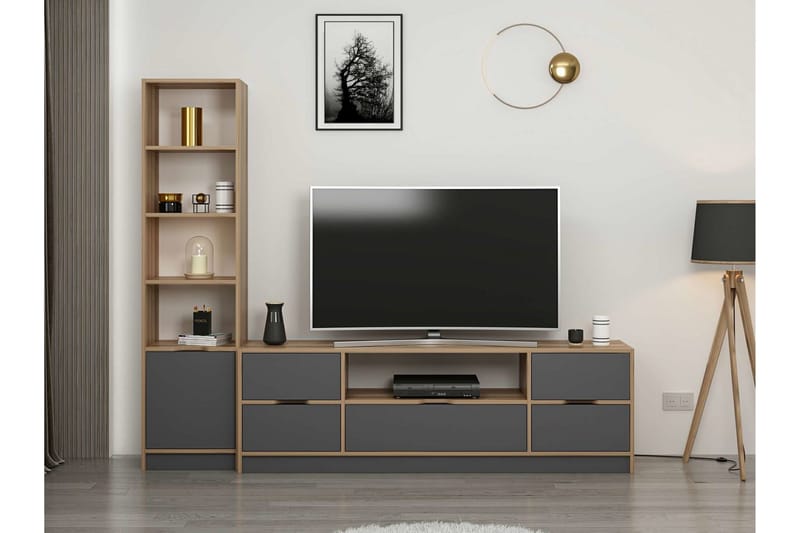 Tv-skåp Munna 180 cm - Antracit - Möbler - TV- & Mediamöbler - TV-skåp