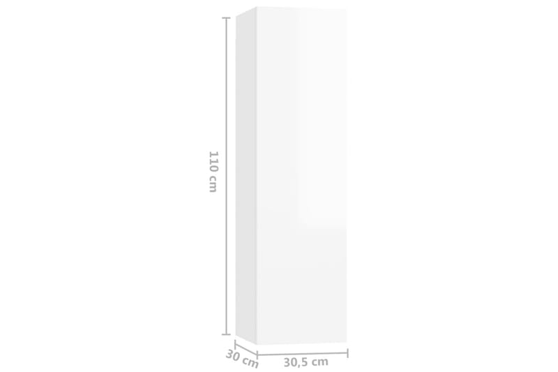 TV-skåp 5 delar vit högglans spånskiva - Vit - Möbler - TV- & Mediamöbler - TV-skåp