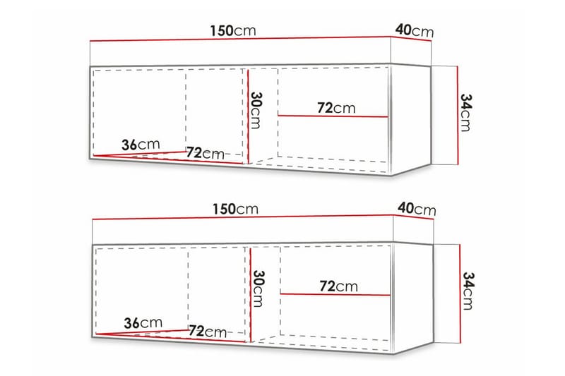 Tv-skåp Dunvegan 300 cm - Svart - Möbler - TV- & Mediamöbler - TV-skåp