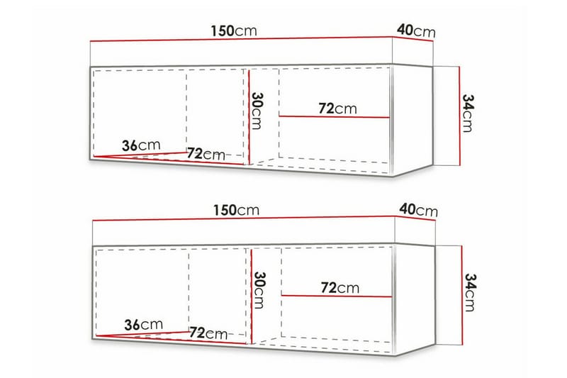 Tv-skåp Dunvegan 300 cm - Vit - Möbler - TV- & Mediamöbler - TV-skåp