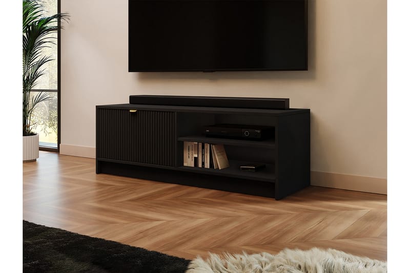 Tv-skåp Kintore 120 cm - Svart - Möbler - TV- & Mediamöbler - TV-skåp