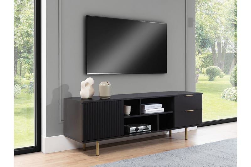 Tv-skåp Staffin 150 cm - Svart - Möbler - TV- & Mediamöbler - TV-skåp