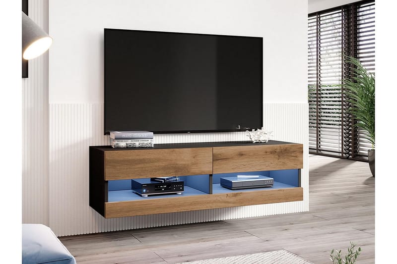 Tv-skåp Veria 140 cm - Natur/Svart - Möbler - TV- & Mediamöbler - TV-skåp