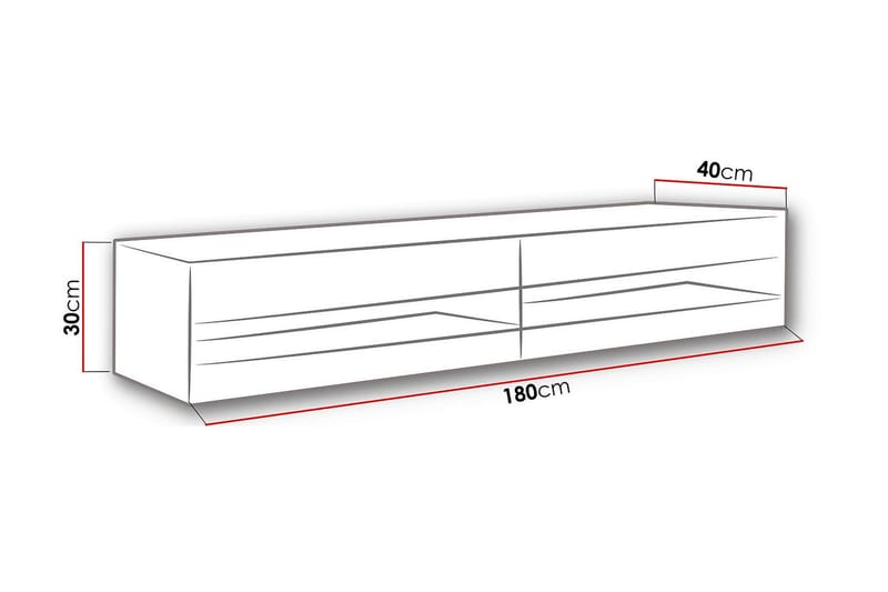 Tv-skåp Veria 180 cm - Natur/Svart - Möbler - TV- & Mediamöbler - TV-skåp