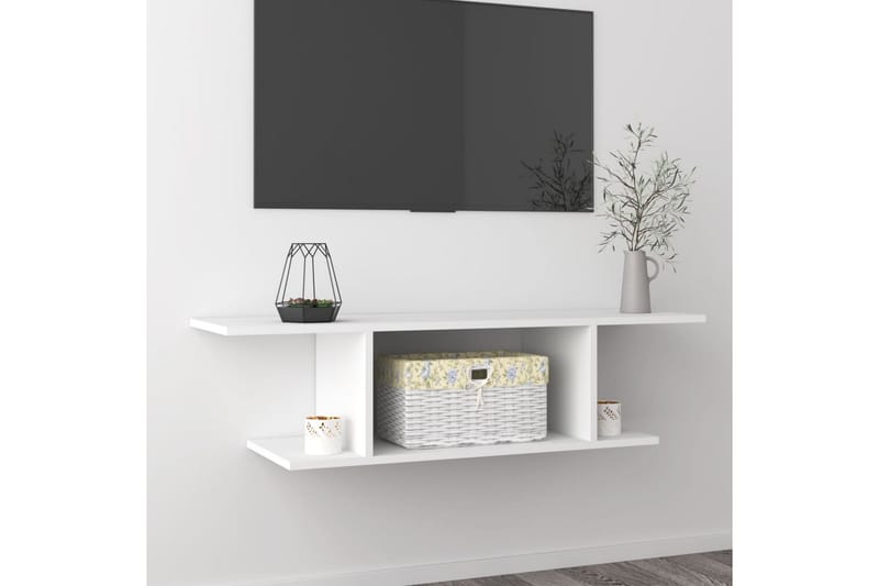 Väggmonterat tv-skåp vit 103x30x26,5 cm - Vit - Möbler - TV- & Mediamöbler - TV-skåp