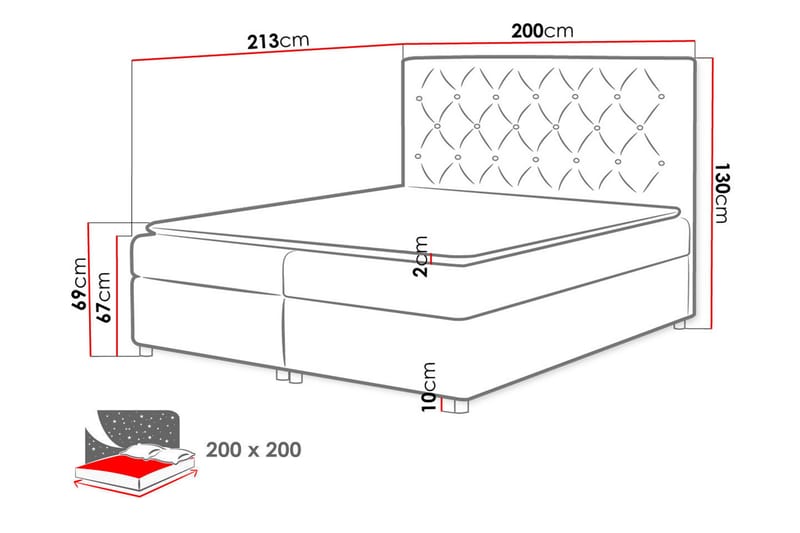 Alida Sängpaket Kontinentalsäng 200x200 cm - Grön - Möbler - Säng - Kontinentalsäng