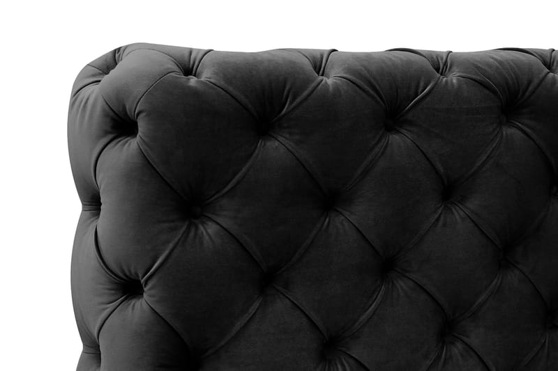 Chesterfield Komplett Sängpaket Sängram med Madrass 180x200 cm - Svart - Möbler - Säng - Ramsäng