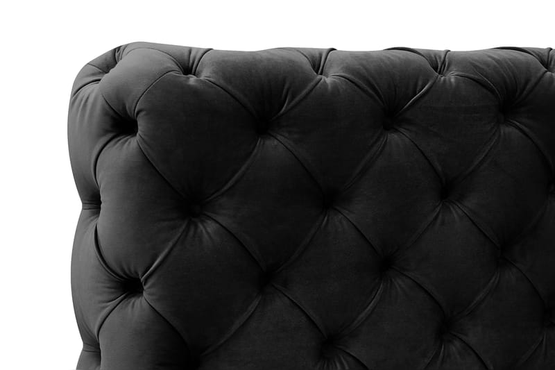 Chesterfield Komplett Sängpaket Sängram med Madrass 180x200 cm - Svart - Möbler - Säng - Ramsäng