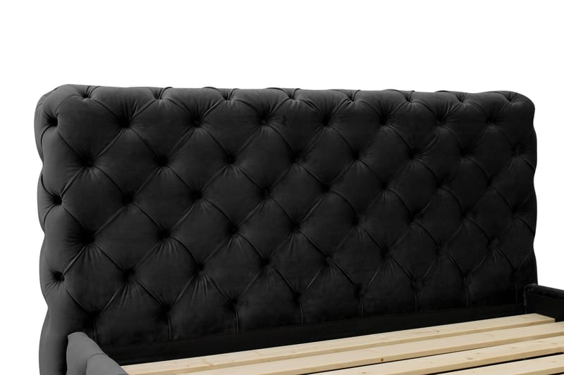 Chesterfield Sängram inkl. Madrass 120x200 cm - Svart - Möbler - Säng - Ramsäng