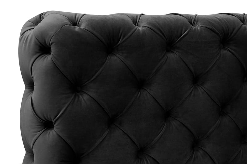 Chesterfield Sängram inkl. Madrass 120x200 cm - Svart - Möbler - Säng - Ramsäng