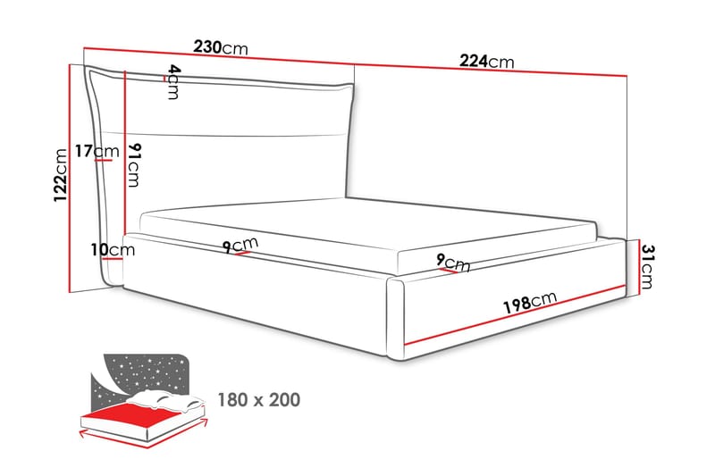 Gare Sängram 180x200 cm - Beige - Möbler - Säng - Sängram & sängstomme