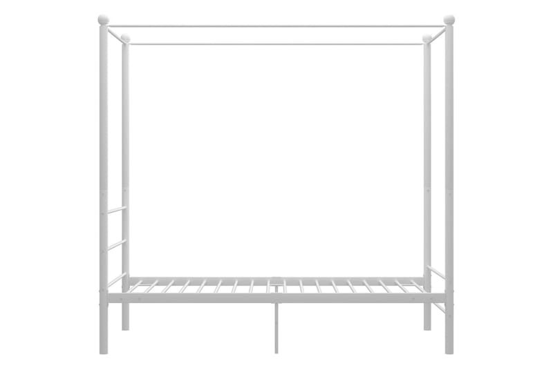 Himmelsäng vit metall 100x200 cm - Vit - Möbler - Säng - Himmelsäng