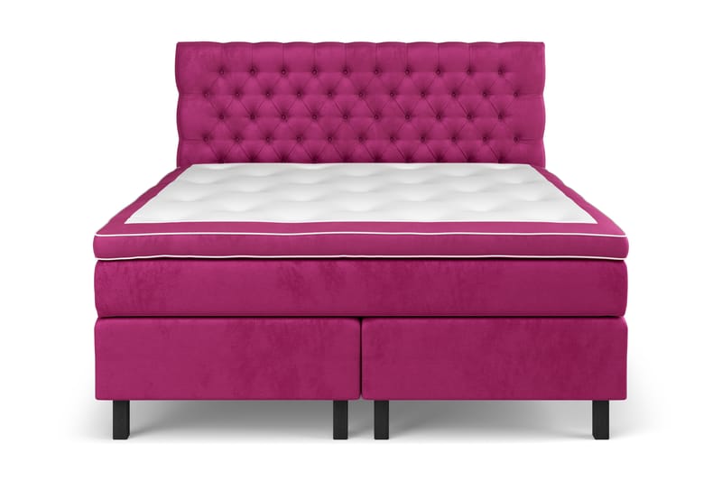 Komplett Sängpaket Estelle 160x200 cm - Rosa|Sammet - Möbler - Säng - Kontinentalsäng