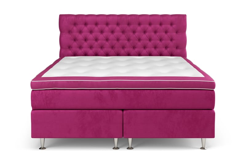 Komplett Sängpaket Estelle 160x200 cm - Rosa|Sammet - Möbler - Säng - Kontinentalsäng