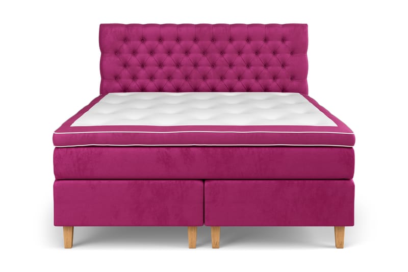 Komplett Sängpaket Estelle 160x200 cm - Rosa|Sammet - Möbler - Säng - Kontinentalsäng