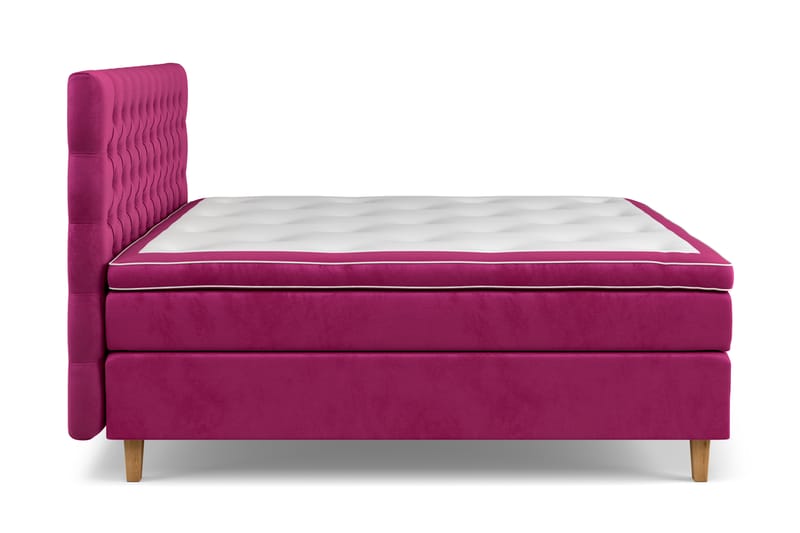 Komplett Sängpaket Estelle 160x200 cm - Rosa|Sammet - Möbler - Säng - Kontinentalsäng