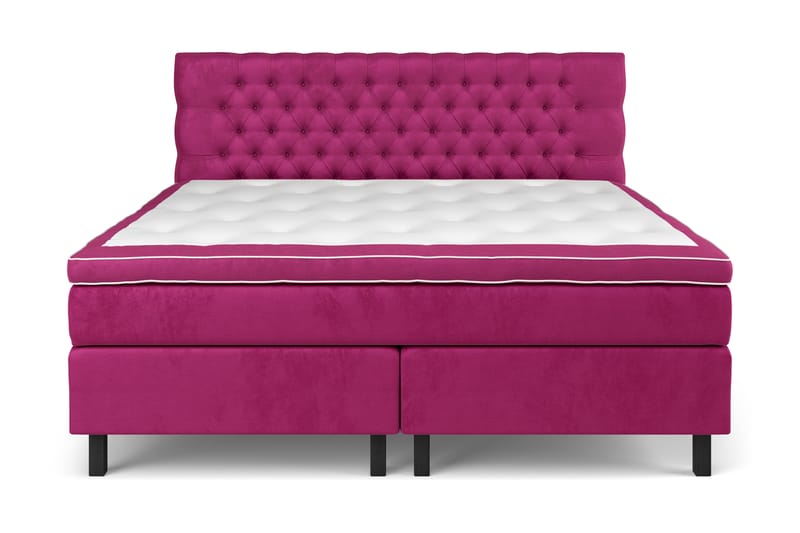 Komplett Sängpaket Estelle 210x210 cm - Rosa|Sammet - Möbler - Säng - Kontinentalsäng