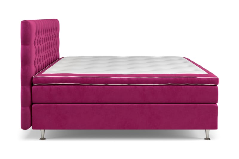 Komplett Sängpaket Estelle 210x210 cm - Rosa|Sammet - Möbler - Säng - Kontinentalsäng