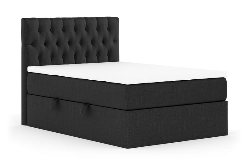 Komplett Sängpaket Boxy Box Bed Svart/Grå - 120x200 cm - Möbler - Säng - Säng med förvaring - Dubbelsäng med förvaring