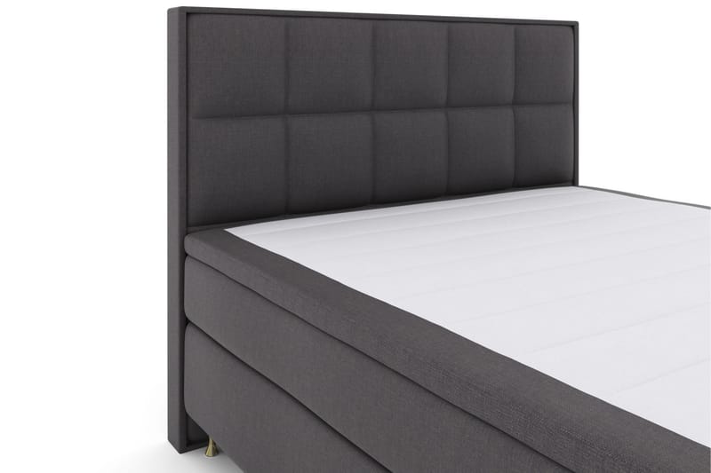 Komplett Sängpaket Choice No 5 160x200 Fast Latex - Mörkgrå|Guld - Kontinentalsäng - Dubbelsäng - Komplett sängpaket