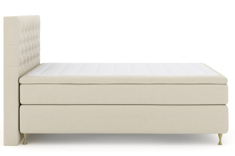 Komplett Sängpaket Choice No 5 160x200 Fast/Medium Latex - Beige|Guld - Kontinentalsäng - Dubbelsäng - Komplett sängpaket