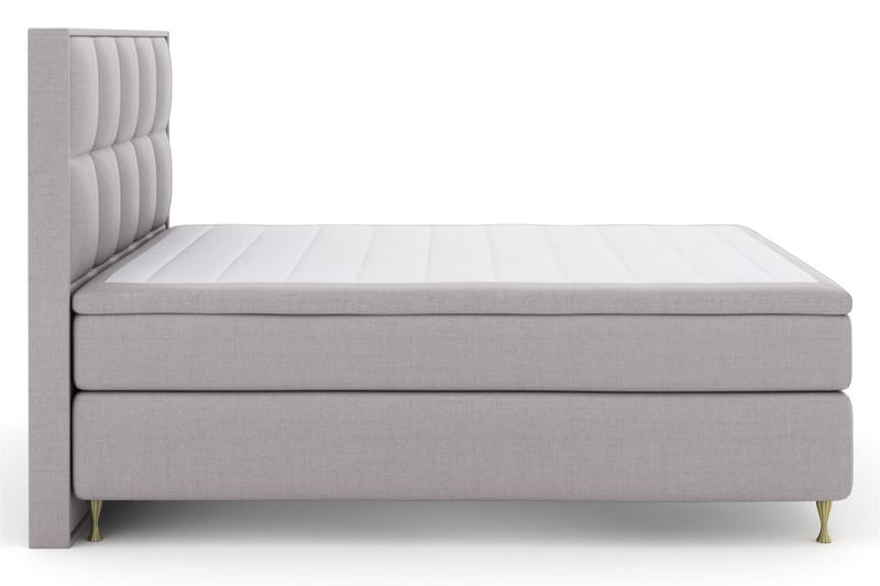 Komplett Sängpaket Choice No 5 210x210 Medium Latex - Ljusgrå|Guld - Kontinentalsäng - Dubbelsäng - Komplett sängpaket