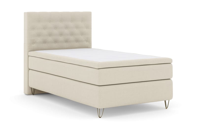 Komplett Sängpaket Choice No 6 120x200 Fast Watergel - Beige|Metall V-form - Möbler - Säng - Kontinentalsäng