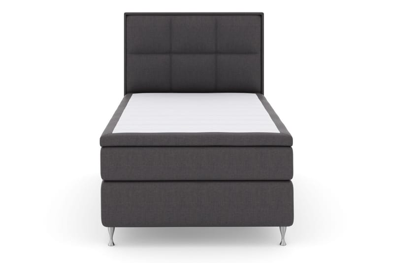 Komplett Sängpaket Choice No 6 120x200 Medium Watergel - Mörkgrå|Silver - Kontinentalsäng - Enkelsäng - Komplett sängpaket