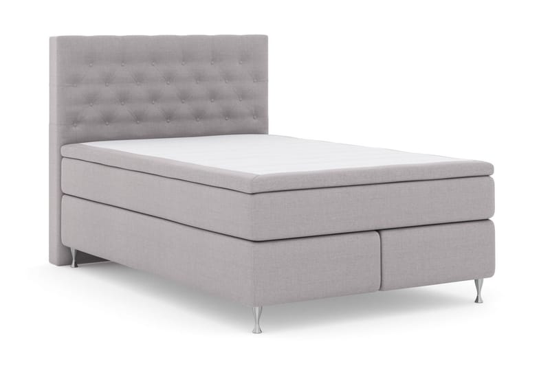 Komplett Sängpaket Choice No 6 140x200 Medium Latex/Memory - Ljusgrå|Silver - Kontinentalsäng - Enkelsäng - Komplett sängpaket