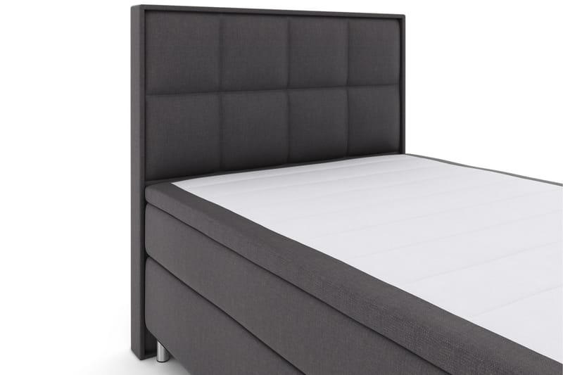 Komplett Sängpaket Choice No 6 140x200 Medium Watergel - Mörkgrå|Metall - Kontinentalsäng - Komplett sängpaket
