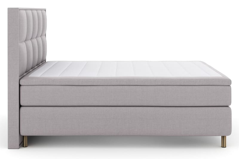 Komplett Sängpaket Choice No 6 160x200 Fast/Medium Watergel - Ljusgrå|Koppar - Kontinentalsäng - Dubbelsäng - Komplett sängpaket