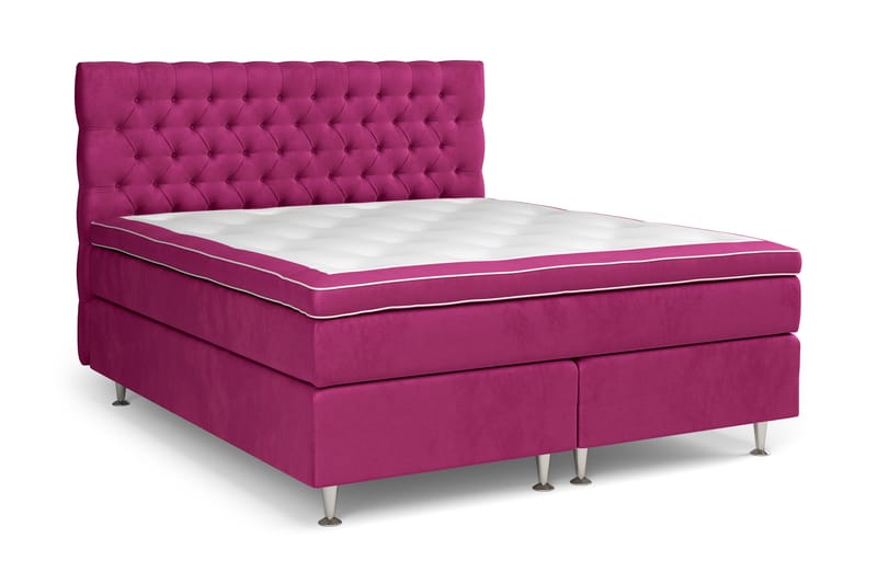 Komplett Sängpaket Estelle 180x200 cm - Rosa|Sammet - Möbler - Säng - Kontinentalsäng